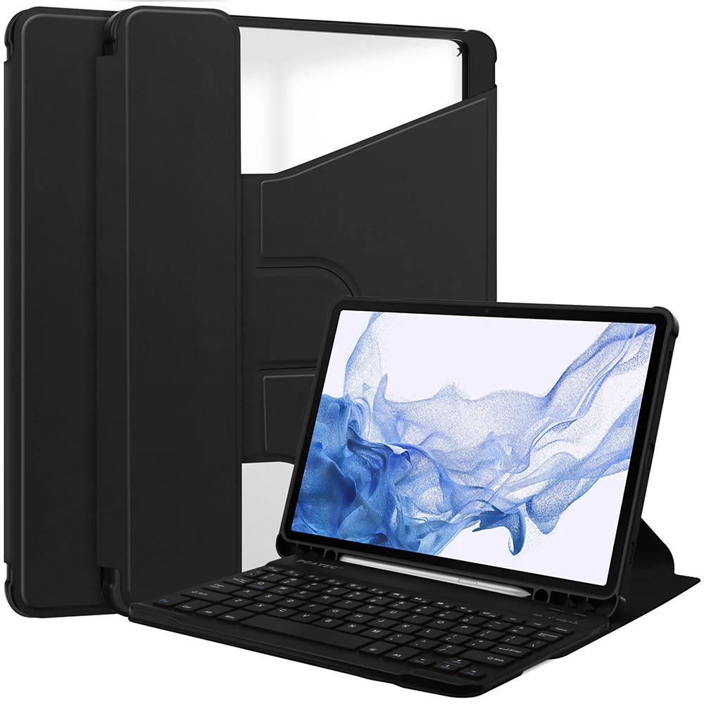 

Беспроводной чехол с клавиатурой для Samsung Galaxy Tab S9, 11 дюймов, 2023 дюйма, фотография/X716B/X718U, вращающийся на 360 градусов чехол для планшета с держателем для ручки S