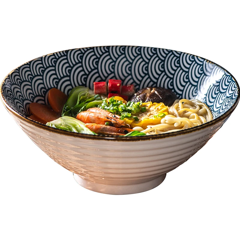 

Керамическая миска в японском стиле для дома, миски для лапши, салата, супа, десертная миска, керамическая столовая посуда, обеденная миска д...