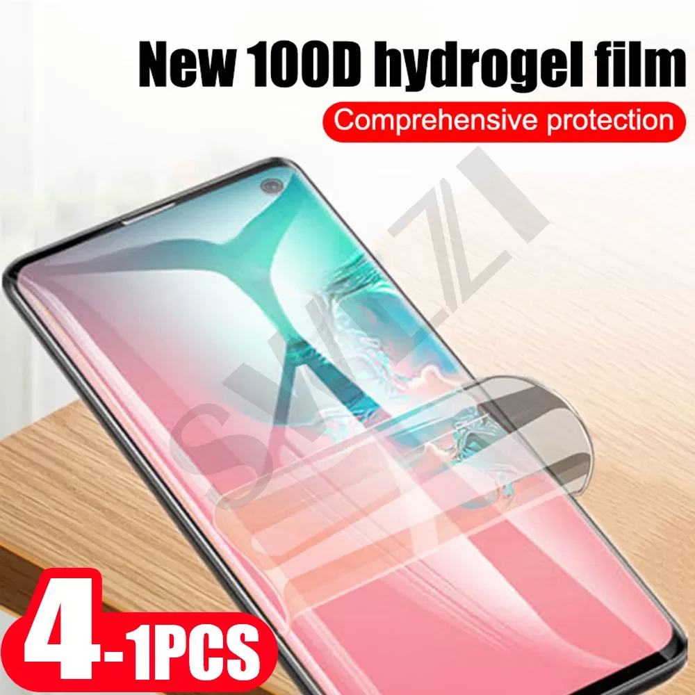 

4-1Pcs cover for Samsung Galaxy s20 s21 FE ultra phone screen protector s7 edge hydrogel film s8 s9 s10 lite s10e plus Not Glass
