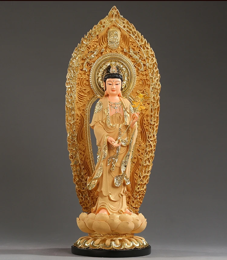 

2023 large Southeast Asia Efficacious protection worship Buddha Mahasthamaprapta PUSA HOME Store FENG SHUI gilding statue