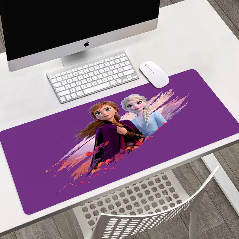 

Disney Frozen Elsa Customized HD Printing Gaming Mousepad Computer Lock Edge Natural Rubber E-sports Desk Pad Large Mouse Pad
