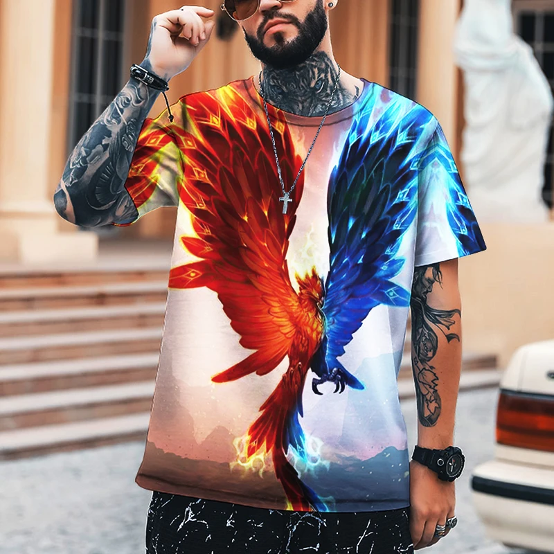 

Werewolf Howling Sci-Fi 3D Printing Printed Men's Top Round Neck Design High Quality Lycra Polyester Casual Brand Clothing S-5XL