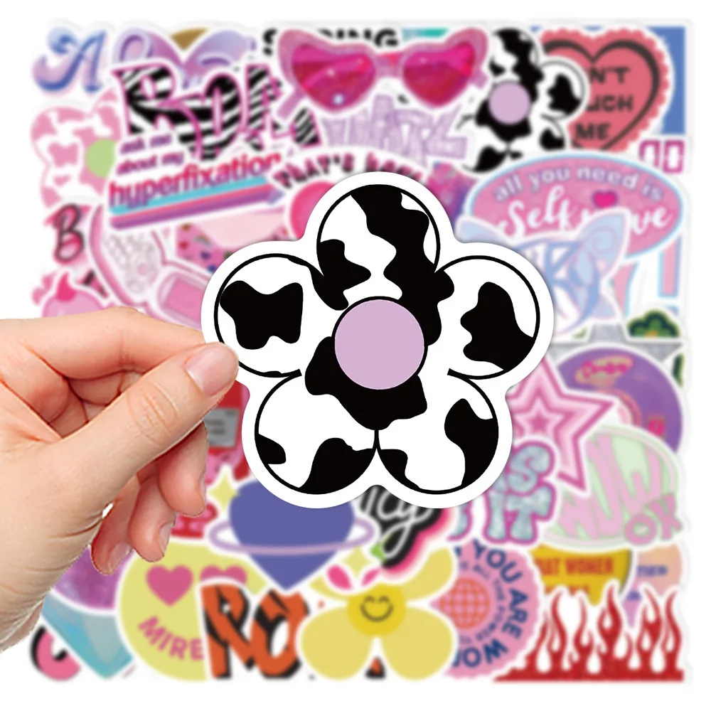 

Stickers For Luggage Phone Laptop Cup Stickers Skateboard Scrapbook Guitar Racing Bicycle Waterproof Decals Y2K Style Cute Gifts
