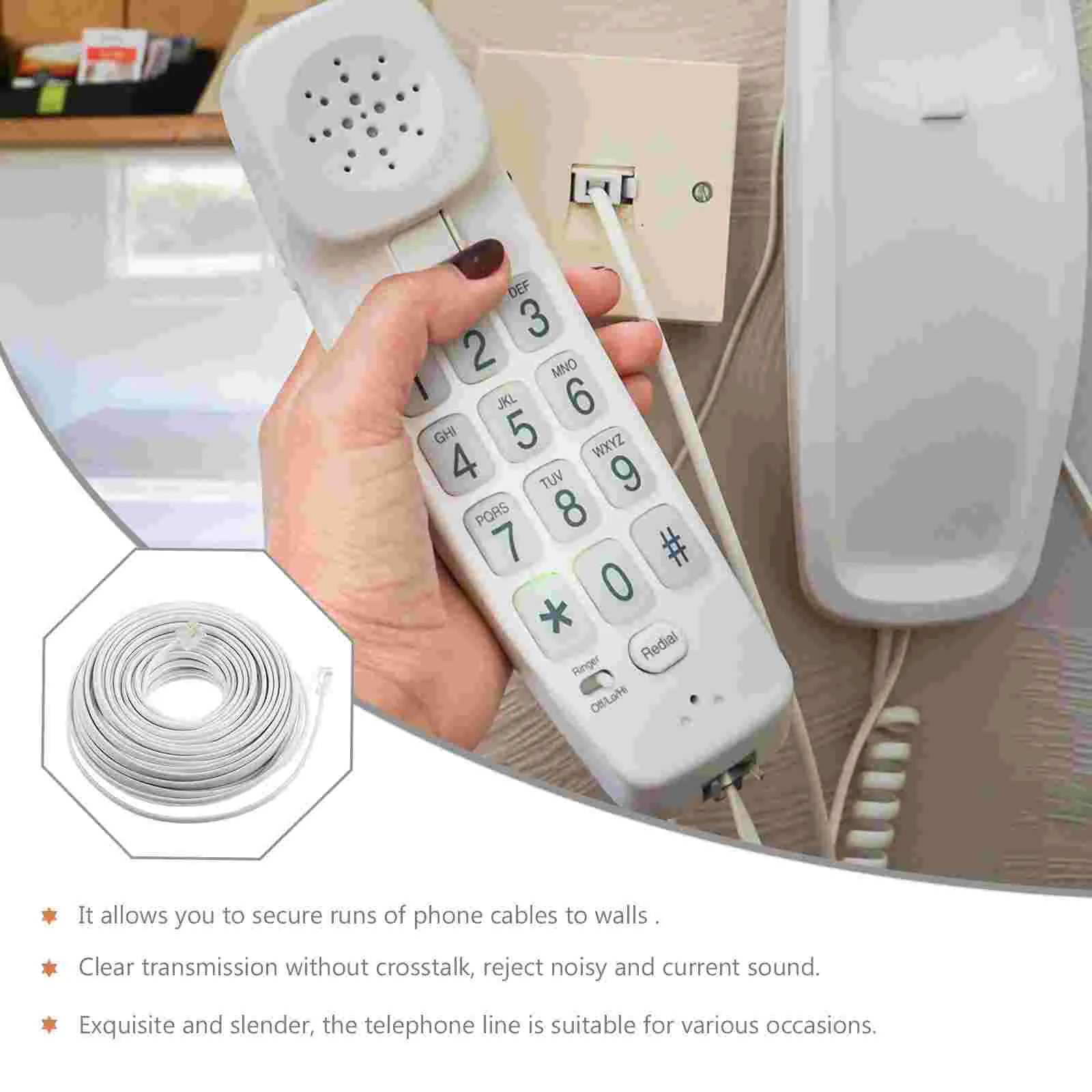 Телефонный кабель Удлинитель телефонной линии Стационарный провод