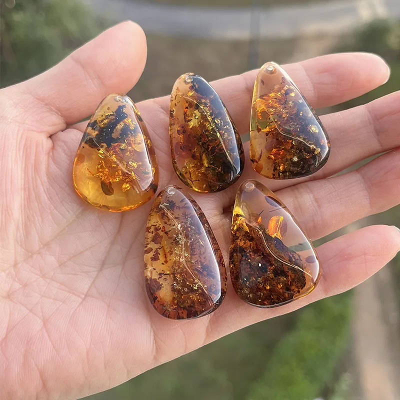 100% натуральный цветочный янтарный кулон настоящее уникальное ожерелье Chian