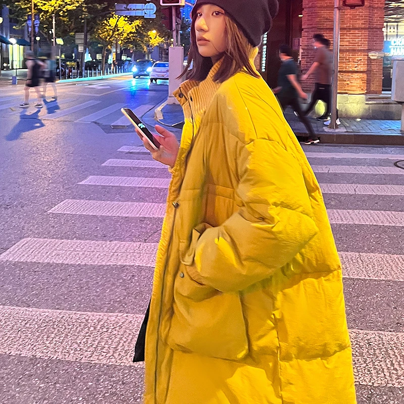 High Waisted Drawstring Puffer Jacket Teenage Girls Winter Fashion Trends Streetwear Womens Long Windbreaker Parkas Warm Clothes