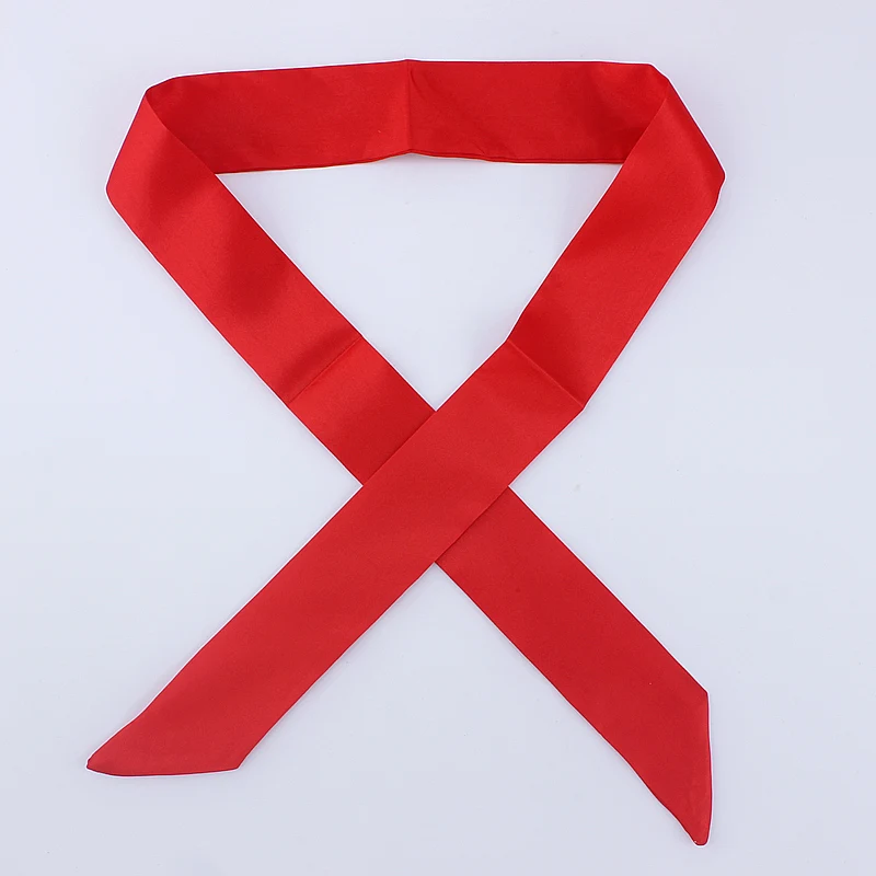 Однотонный монохромный Тонкий Узкий Шелковый шарф модный подходящий ко всему