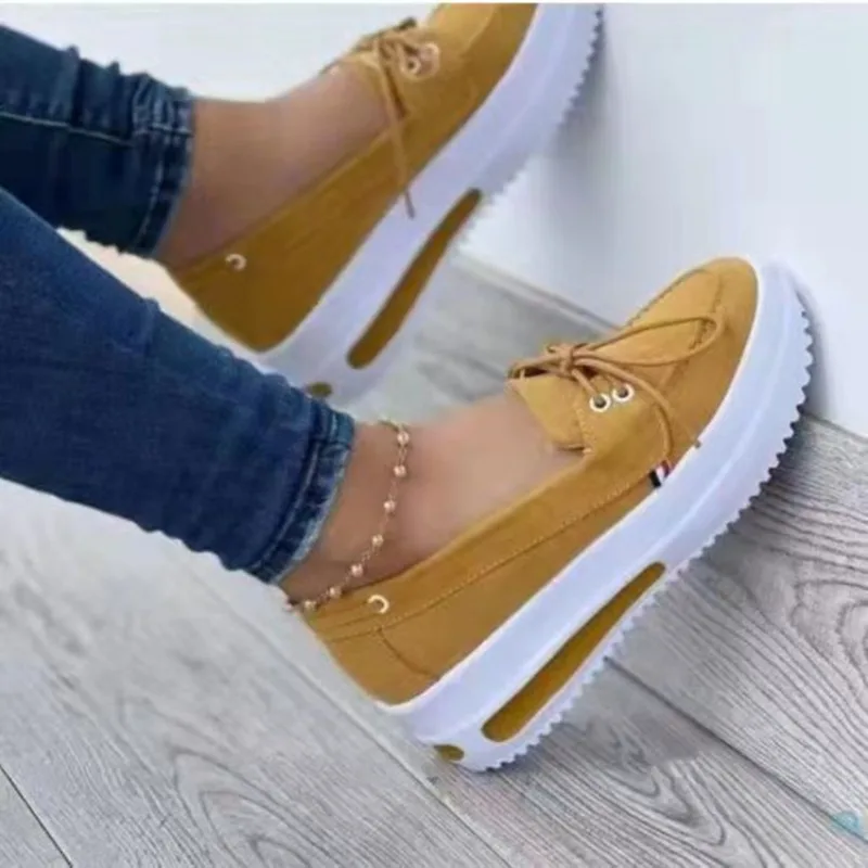 

Large Size Shoes Woman Spring Summer 2022 Women Platform Casual Shoes Wedge Sneakers Ladies Flats Loafers Zapatillas Mujer