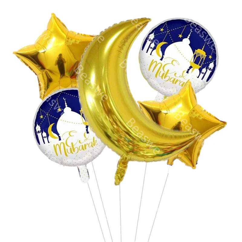 

Декоративные шары Ramadam, 5 шт., ИД Мубарак, Гелиевый шар для мусульманской Исламской вечеринки, принадлежности для Ид аль-Фир, Рамадан, воздушный шар для вечеринки