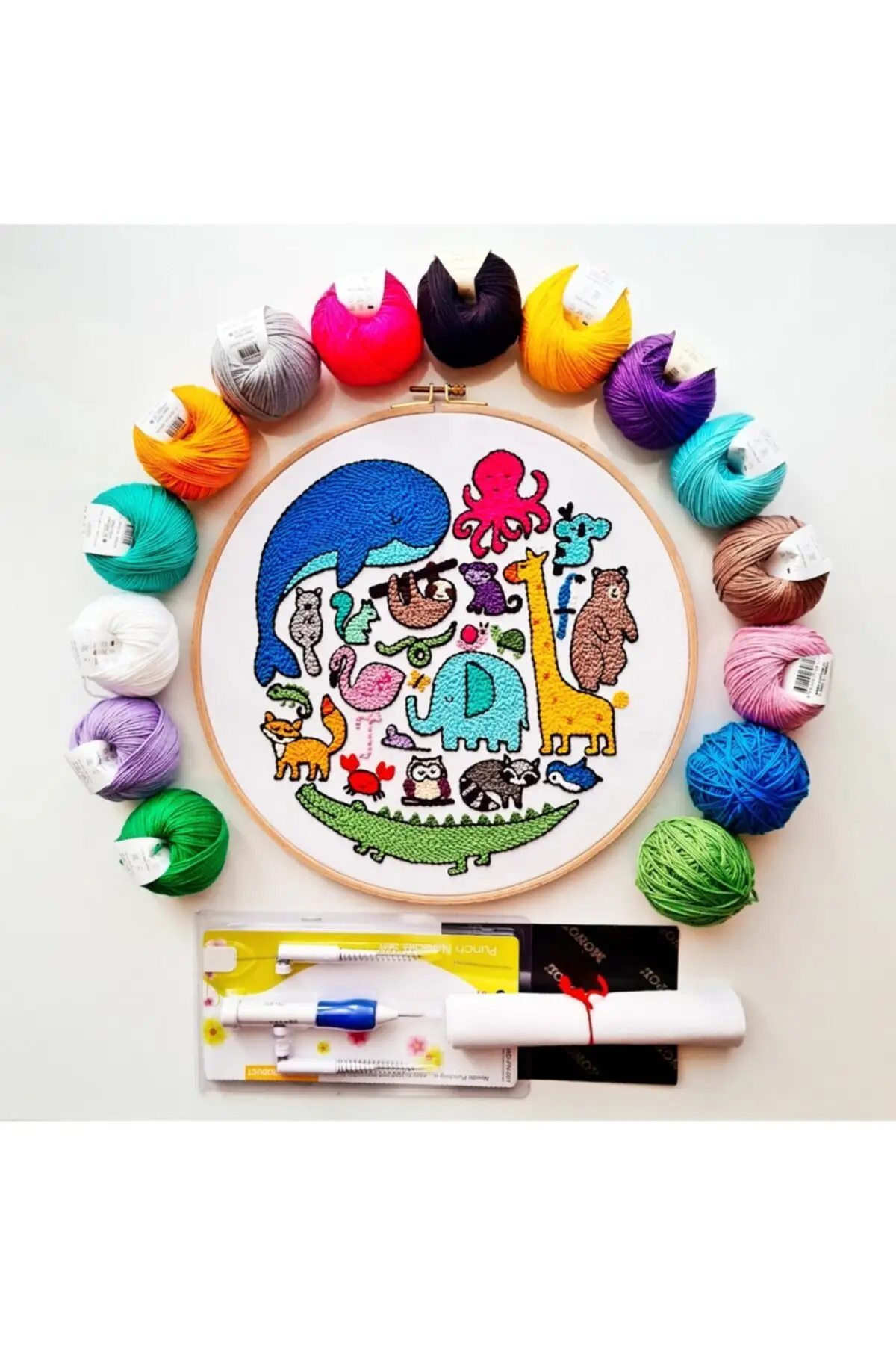 Punch Nakışı Starter Kit Animal Kingdom Embroidery Kits Hobby Supplies & Leisure Life