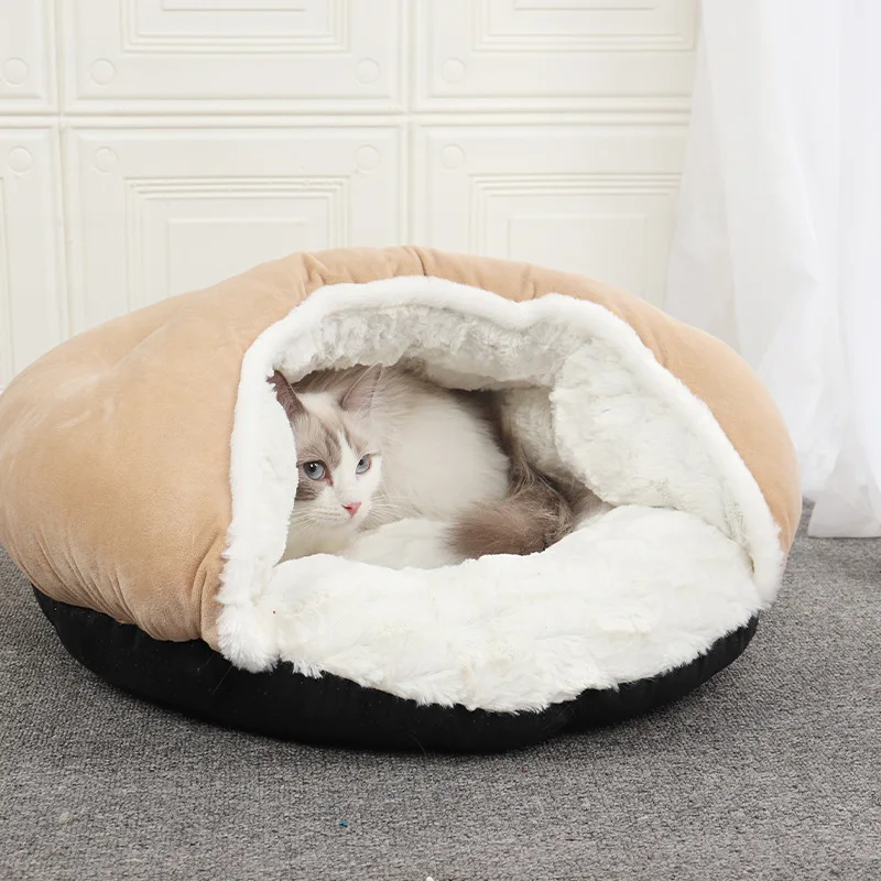 

Round Plush Pet Beds for Dog Mattress Cat Sleep Nest Sofa Pets Bed Cattery Dogs Cushion Kennel for Indoor Cat Products