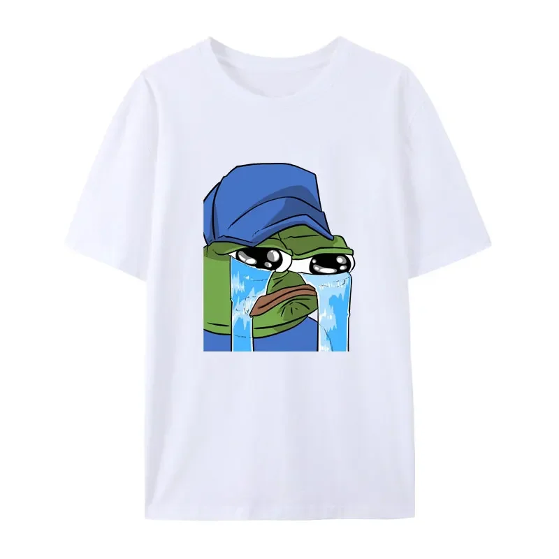 Футболка женская с принтом Пепе и плача в стиле Харадзюку