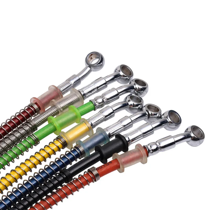 Motorcycle Dirt Bike Braided Brake Hose Line Steel cable Hydraulic Banjo pipe 350mm-2200mm for motorcycle Universal Racing |