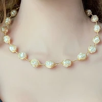 2022 new simple european geometric irregular pearl necklace womens short long waterdrop choker necklaces women jewelry femme