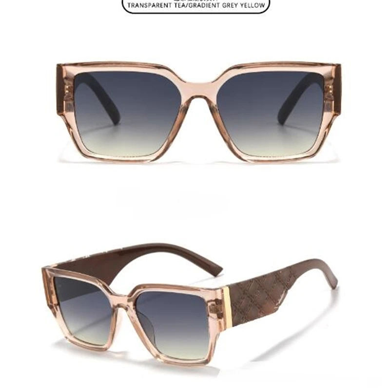 Новинка женские солнцезащитные очки с широкими штанинами в стиле ретро 2024 Модные