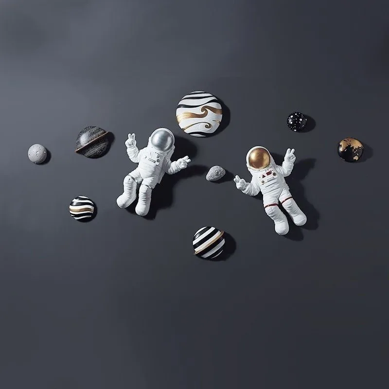 Современная Планета Астронавт Смола Настенная Роспись Аксессуары Домашняя
