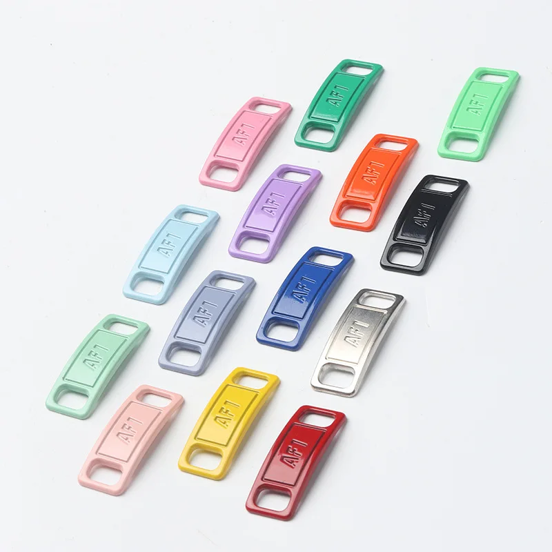 2PCS AF1 metal shoelace buckle is suitable for Air Force No.1 cricket shoes laces decoration sports shoes iron brand accessories