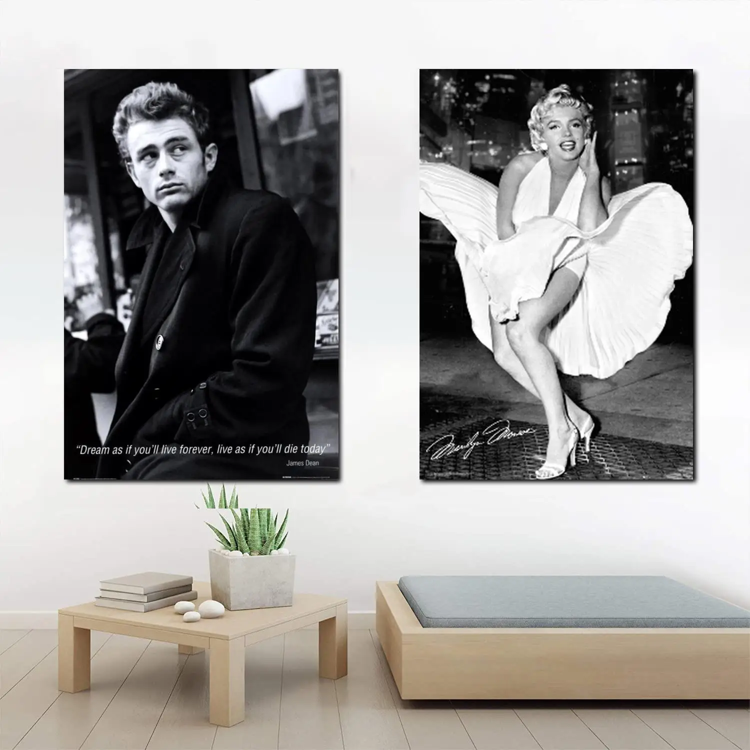 

Marilyn Monroe and James Dean Canvas Art Poster and Wall Art Picture Print Modern Family bedroom Decor Posters