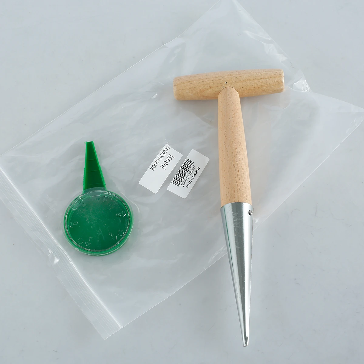 

Sow Dibber Stainless Steel Hand Dibber w/ Wooden Handle Outdoor Loosen Soil Accessory Dibber Bulb Planter w/ Seed Dispenser