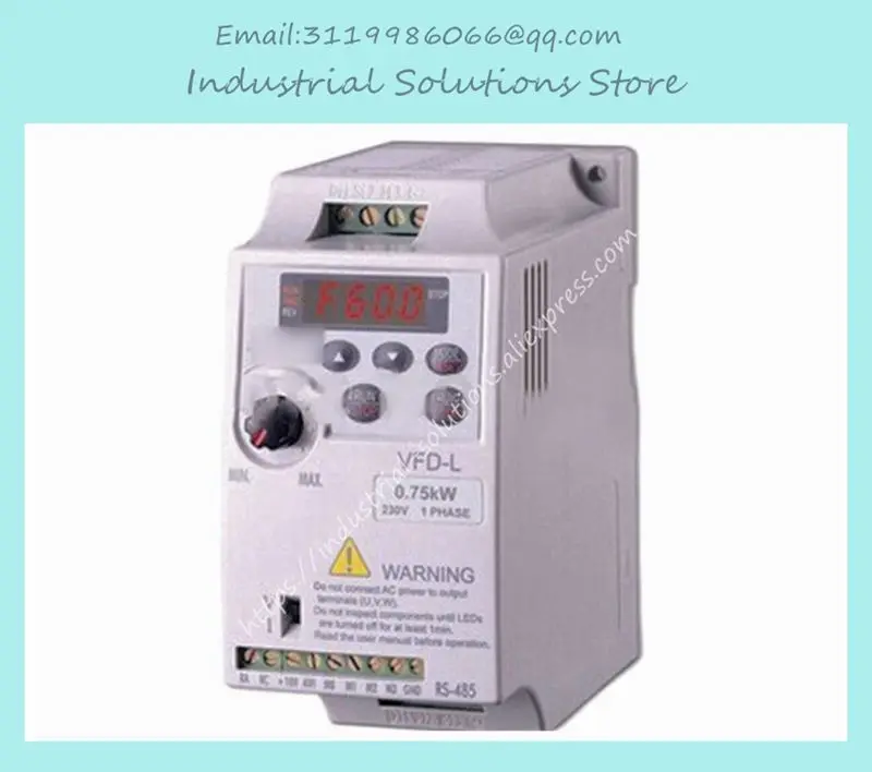 

Вход 1ph 220 В выход 3ph инвертор VFD015L21W VFD-L Series 0 ~ 240 В 7A 1 ~ 400 Гц кВт 2hp новый оригинальный