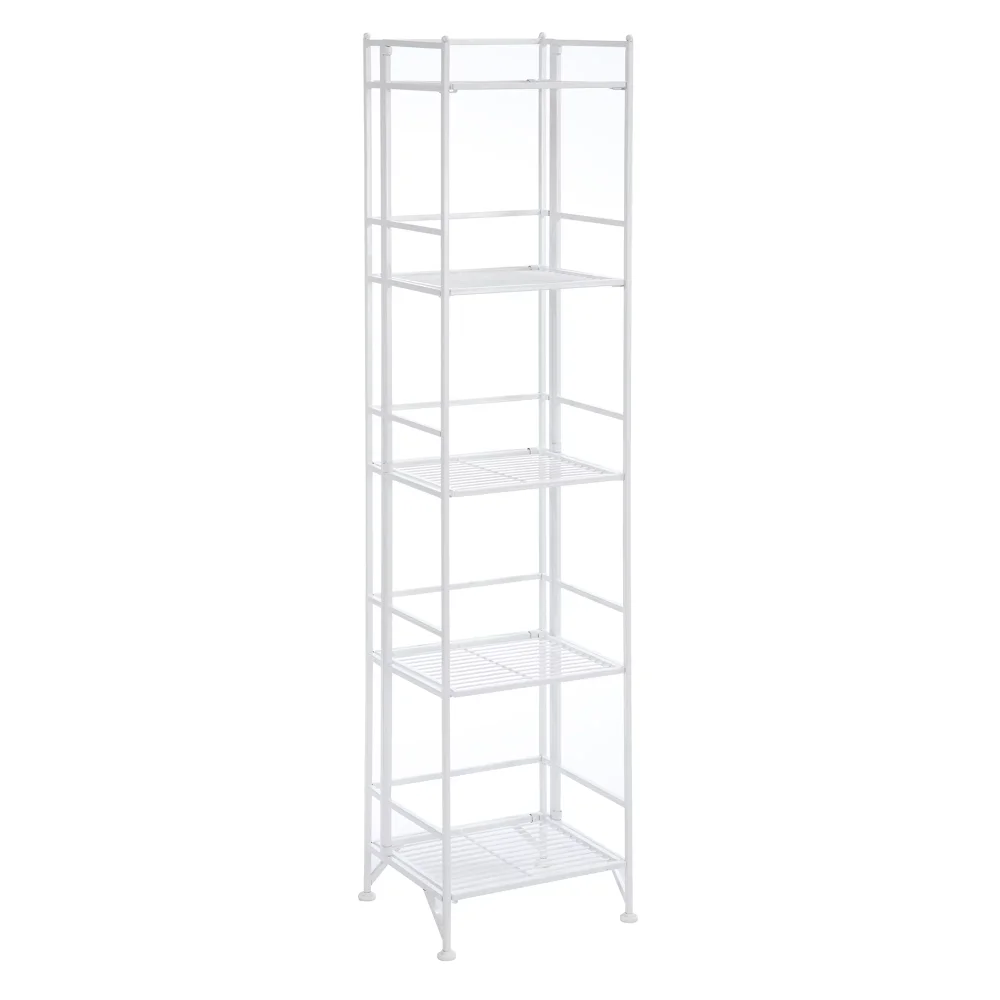 

Convenience Concepts Xtra Storage 5 Tier Folding Metal Shelf, White 13.00 X 11.25 X 57.50 Inches Indoor