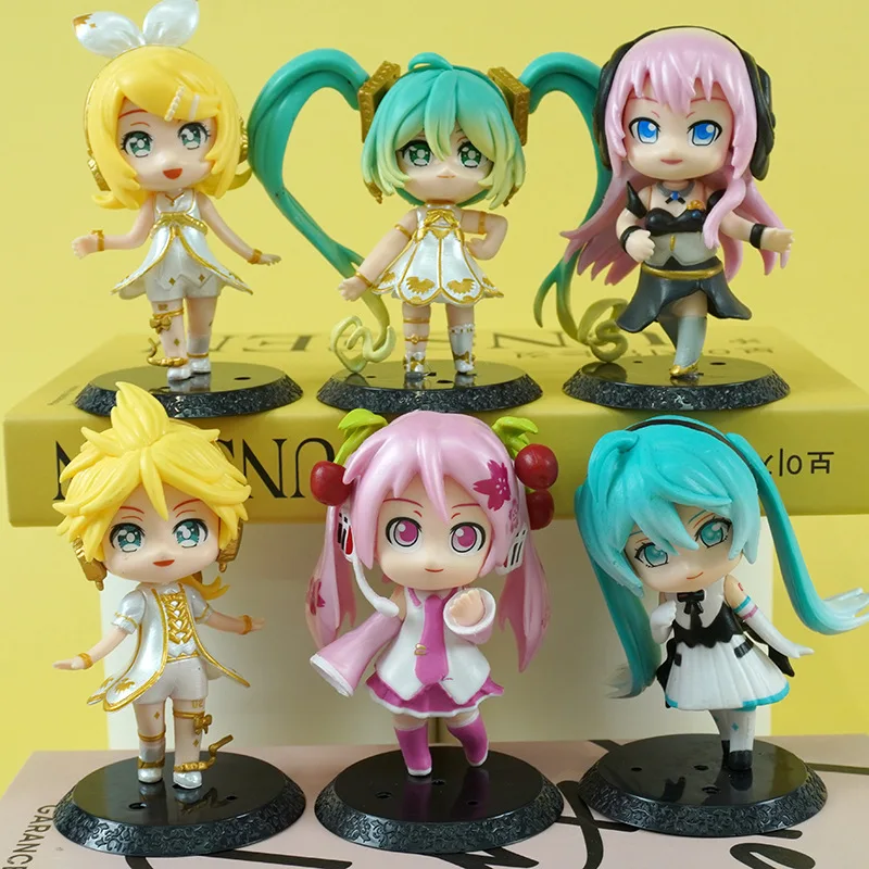 

Hatsune Miku Q Version Snow Miku Her Royal Highness кукла принцессы Игрушечная модель автомобиля и коллекционные украшения