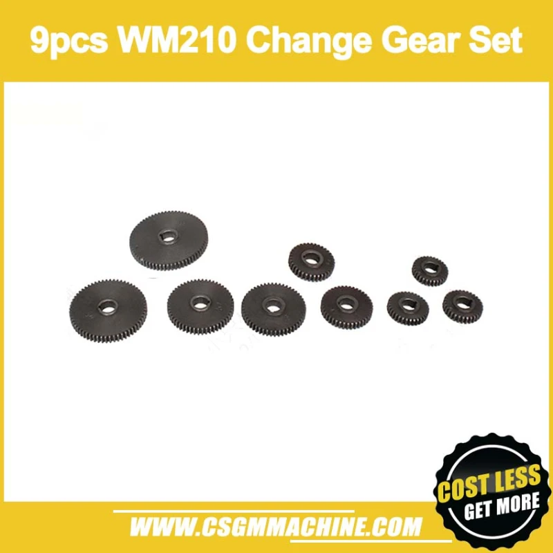

WM210-CS 9pcs Thread Cutting Kits/Metric Change Gear Set for WM210 Lathe Machine
