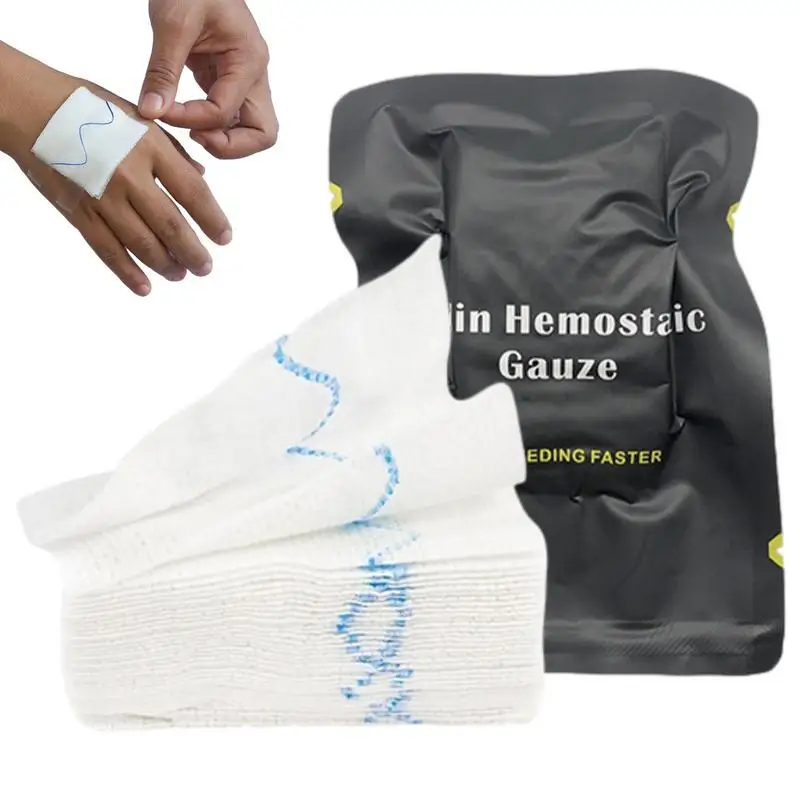 

Hemostatic Kaolin Gauze Combat Emergencies Trauma Fold Wrap Bandage For Outdoor Injury Instant Aid Kit Portable Wound Dressing