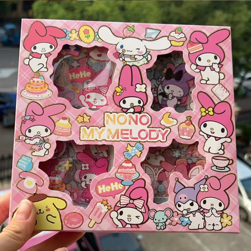 Набор наклеек Miniso Cinnamoroll Kuromi 100 не повторяющийся портативный аккаунт