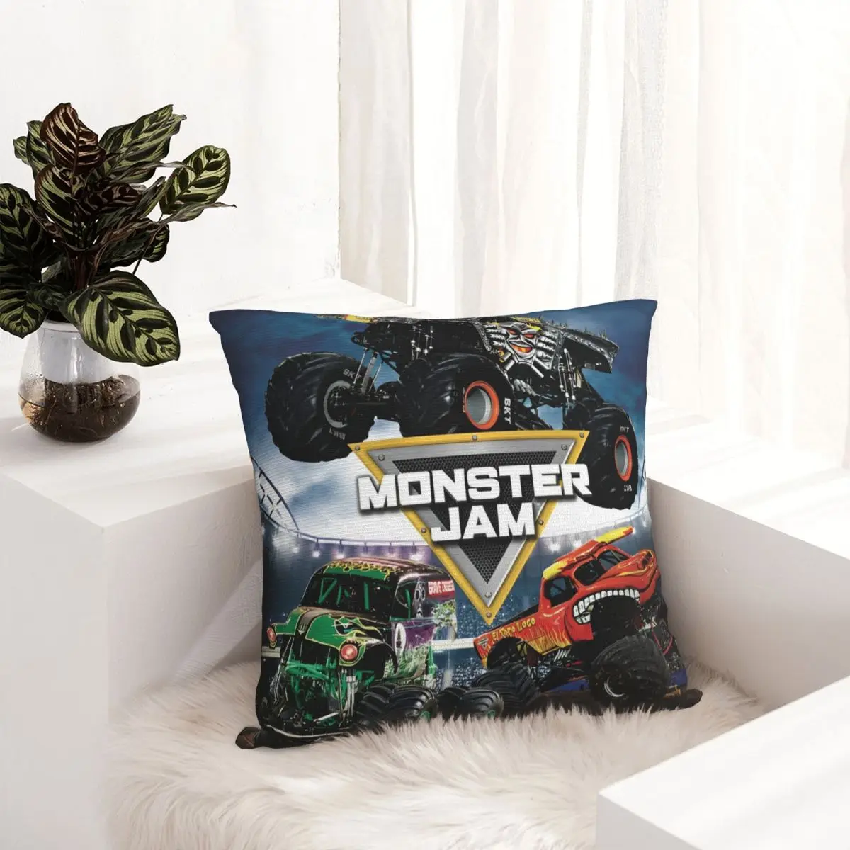 Наволочка Monster Jam Grave Digger Truck полиэстеровая наволочка декор домашний квадратный