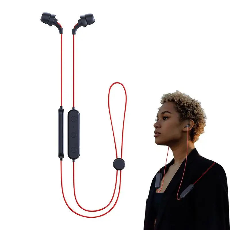 

Neckband Headphones Neck Headphones In-Ear Earphones Waterproof Long Battery Stereo Bass Online Control For Daily Life And