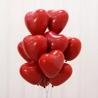 10 inch matt heart shaped pomegranate red latex balloon ruby red balloon wedding lover proposal wedding party decoration