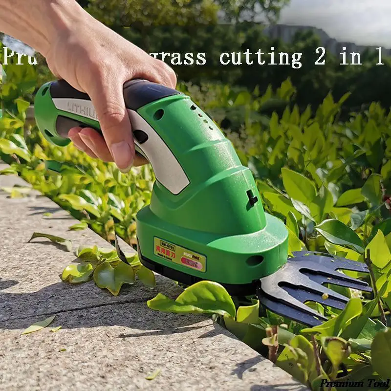 Electric Hedge Trimmer Rechargeable Weeding Machine Portable Lawn Mower Household Flower Trimmer Multifunctional Lawn Mower