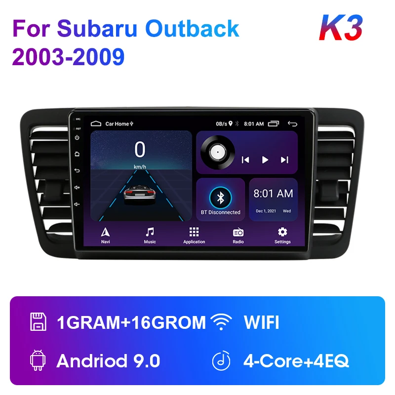 

Автомагнитола JMCQ 2 Din Android 12, мультимедийный видеоплеер для Subaru Outback 3 Legacy 4 2003-2009, стерео навигация GPS 4G Carplay