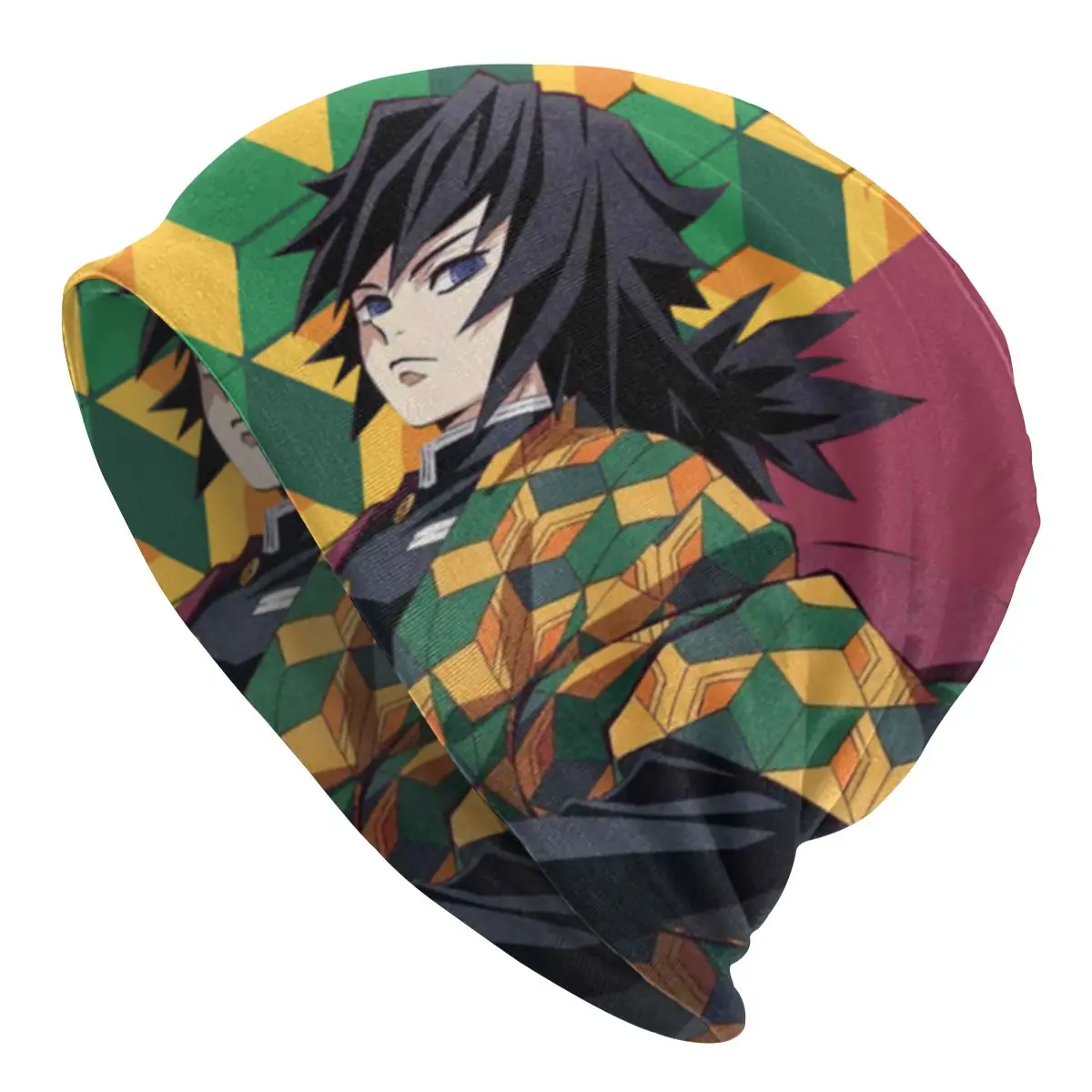 

GIYU TOMIOKA Skullies Beanies Hat Demon Slayer Anime Summer Men Women Ski Caps Warm Head Wrap Bonnet Knitting Hats