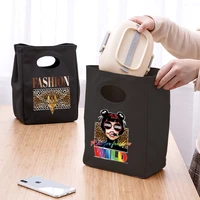 2022 portable lunch bag insulated leopard printed cooler bag thermal food picnic lunch bag for women girl kids food storage bags