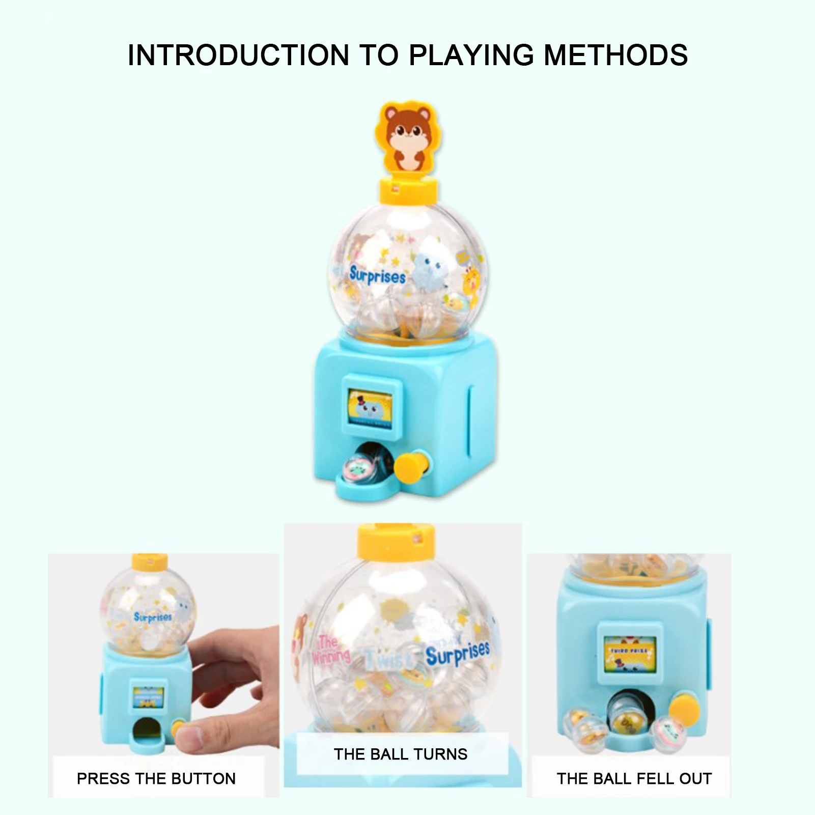 

Children's Lottery Machine Manual Swing Egg Twisting Machine Toy Sweets Dispenser Mini Candy Machine Children Training Puzzle