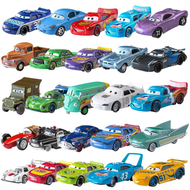 Disney Pixar alloy Cars 8cm Lightning McQueen Chick Hicks Mater Race Car Toy 1:55 Diecast Vehicle Metal Birthday Gift Boys