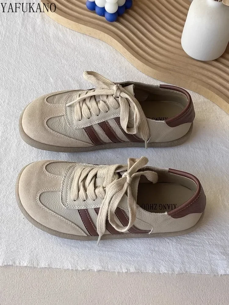 Mori Girl кроссовки из натуральной кожи удобные повседневные туфли на мягкой подошве