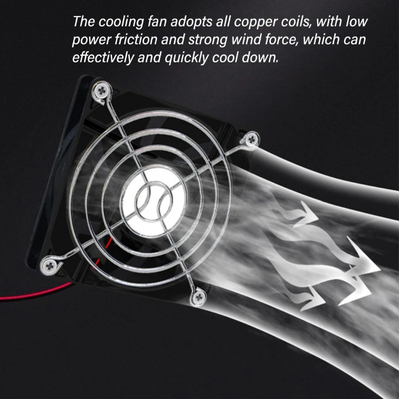 80-мм USB-вентилятор Бесщеточный вентилятор с питанием 5 В и USB-кабелем регулируемый