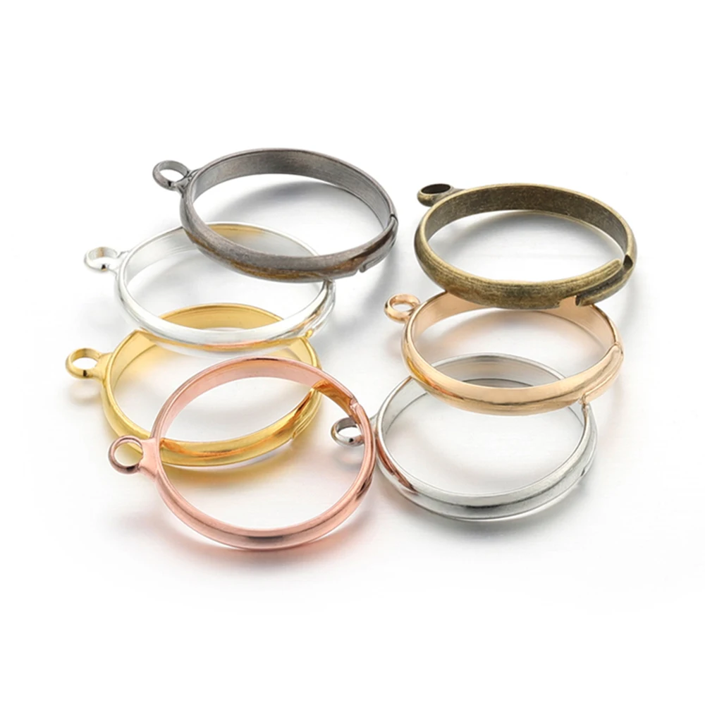 20 шт./партия кольца-подвески с золотым и медным покрытием