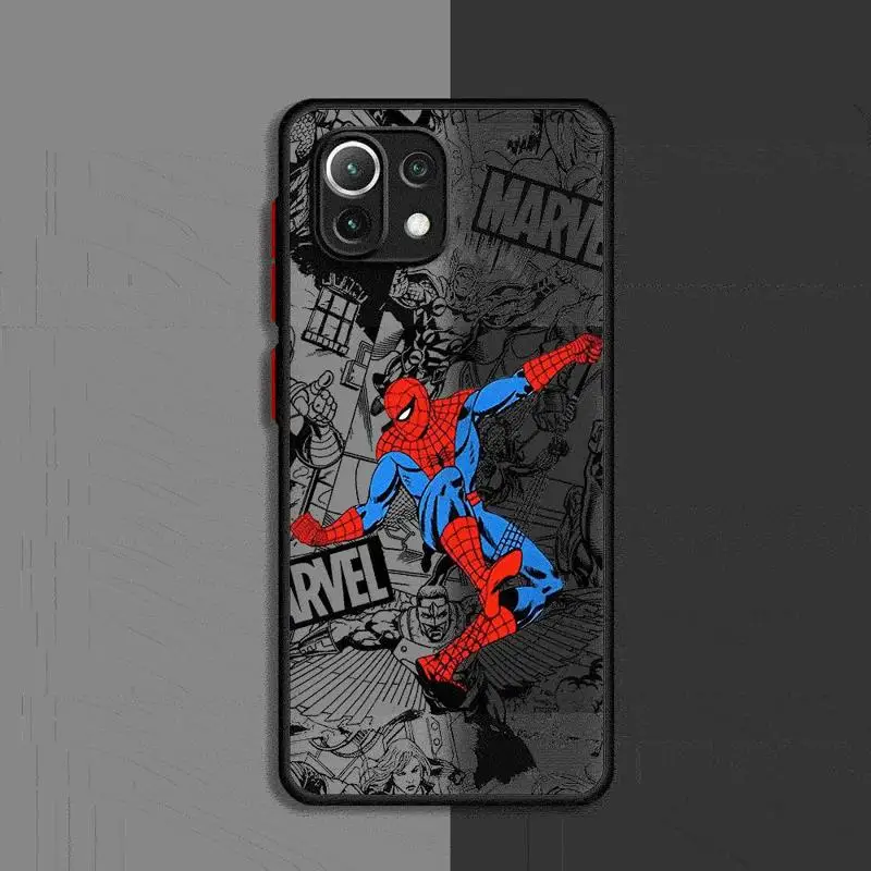 Чехол для телефона с героями аниме Marvel Человек-паук Xiaomi Redmi 13C1 2 5G 10C 12C 9 10 9A 9T 9C A1 A2