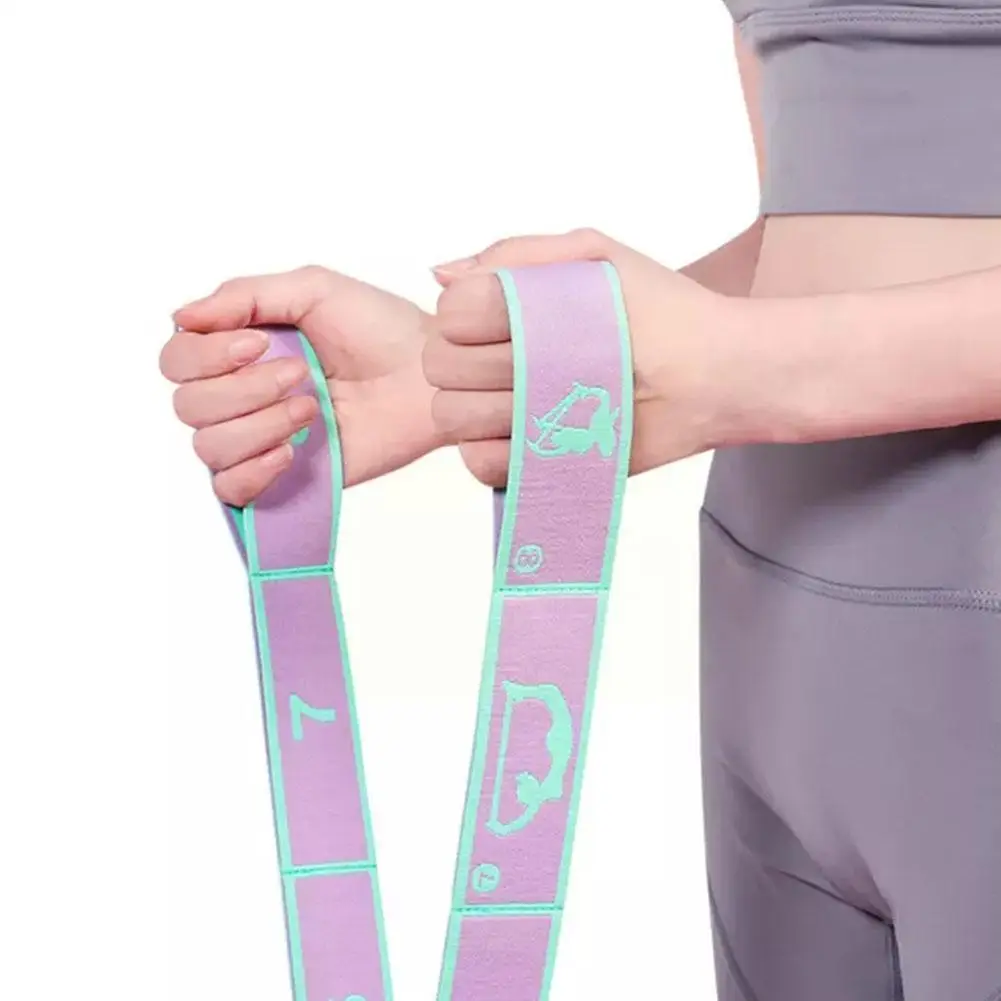 

Multi-functional Dance Yoga Auxiliary Stretching Belt Yoga Training Latin Resistance Elastic Beginner Pilates Adult Bands B R1D6