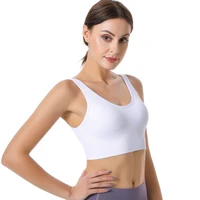 women seamless sports bras gathered breathable steelfree lingeria top crop double breasted fitness wearable brassieres