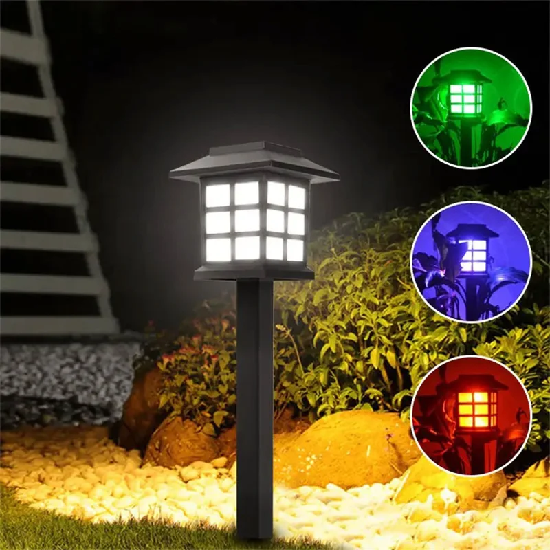 

4PCS Waterproof led Solar Pathway Lights Outdoor Solar garden Lawn Lights for Landscape Path Yard Patio Driveway Walkway