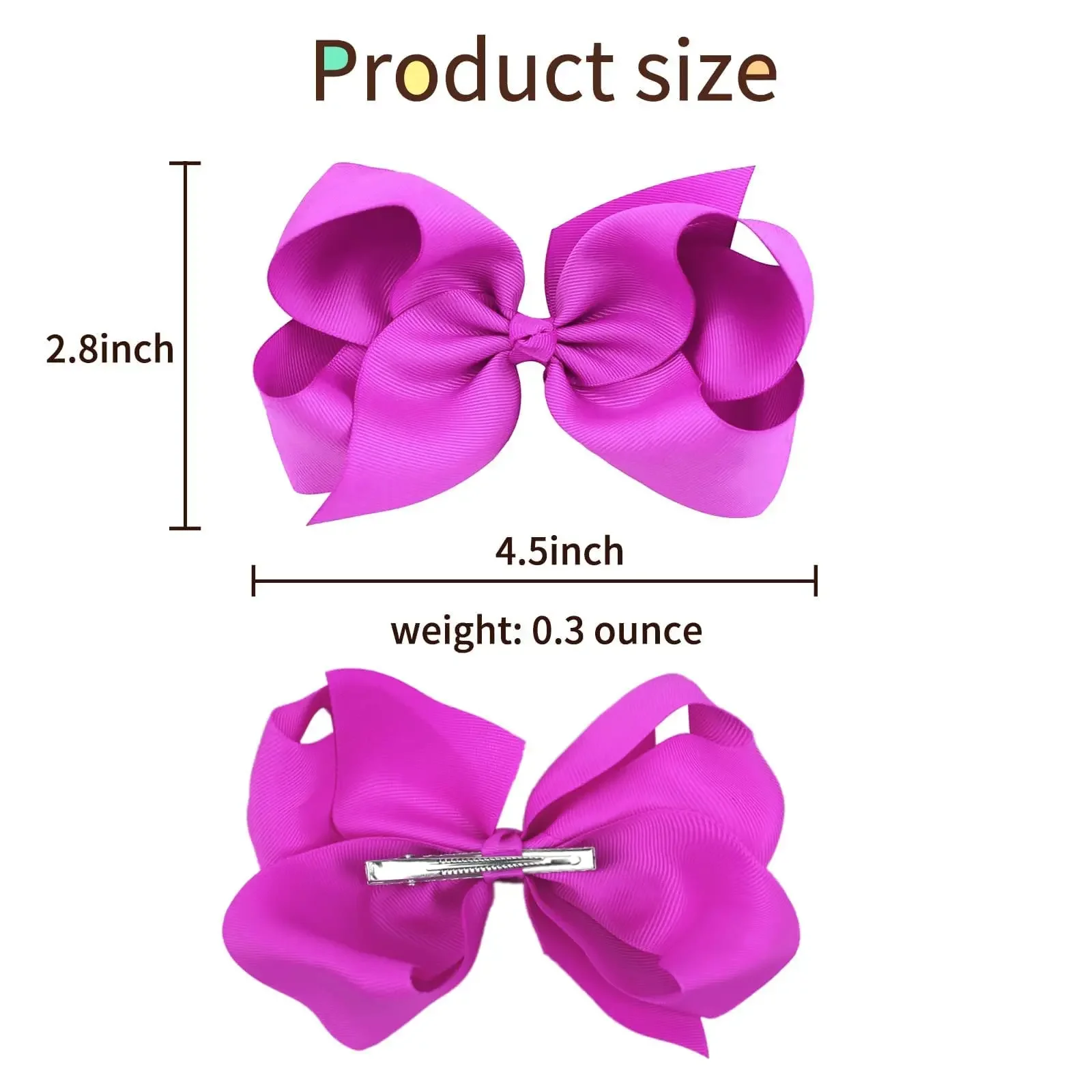 40 шт./компл. 4 5 дюйма милые большие ленты в репсовую ленту банты заколки для волос