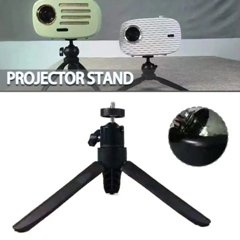 

Mini Desktop Tripod Stand 360 Degrees Ball Head Mount For Phone Projector Camera Material ABS Metal Rubber Black Color