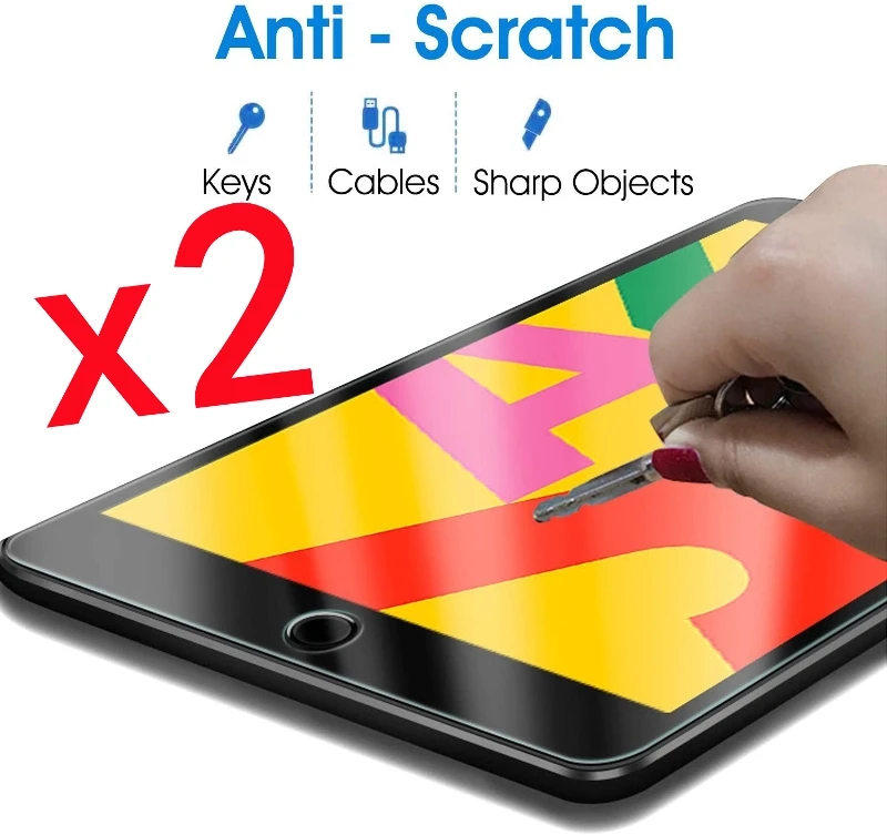 

2Pcs Tablet Tempered Glass Screen Protector Film for Apple IPad Mini 1/Mini 2/Mini 3 Anti-Scratch Full Coverage Protective Film