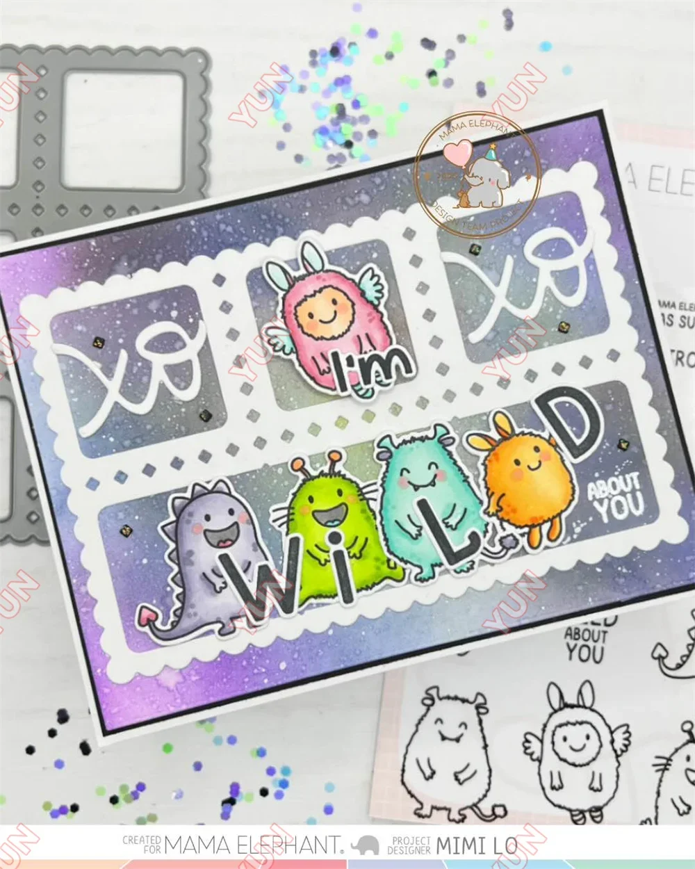 Штампы Monster Hugs для скрапбукинга