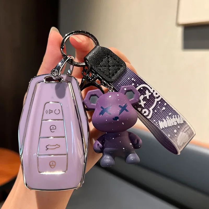 

Модный чехол из ТПУ для автомобильного дистанционного ключа, чехол-держатель для Geely Okavango Coolray Atlas Monjaro Tugella Emgrand GT S Proton X50 X70